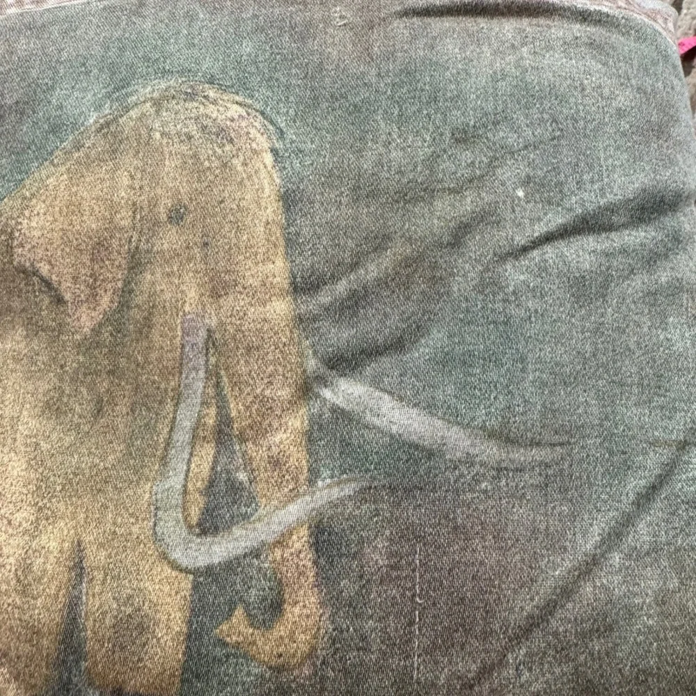 Vintage Mammoth‎ Cave Art Quilted Pillow Sham Prehistoric Tribal Earth Tones